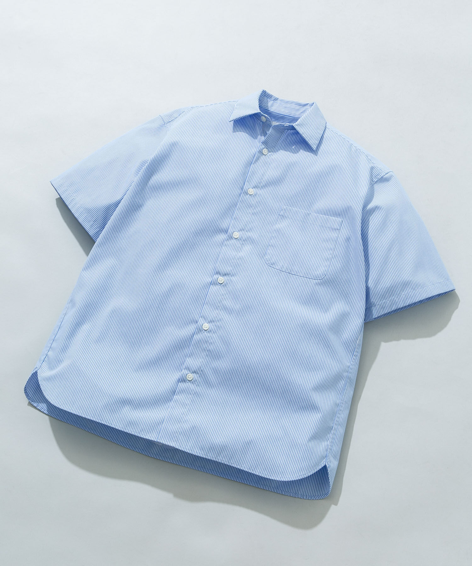 URBAN RESEARCH ROSSO「『XLサイズあり』アーバンリラックスブロード半袖シャツ」|シャツ・ブラウス|ライトブルー