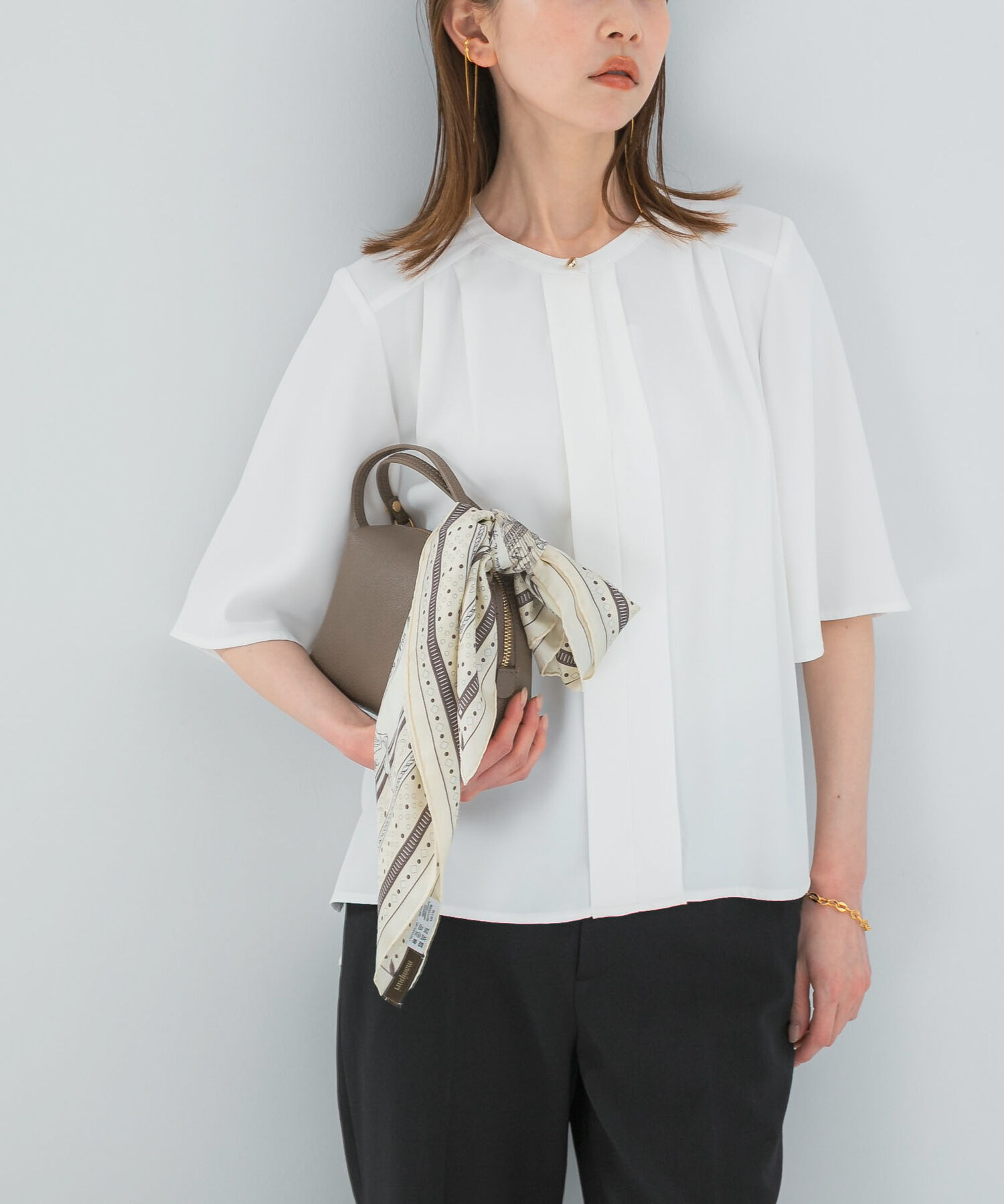 URBAN RESEARCH ROSSO「2WAYウォッシャブルフレアスリーブ ブラウス」|シャツ・ブラウス|