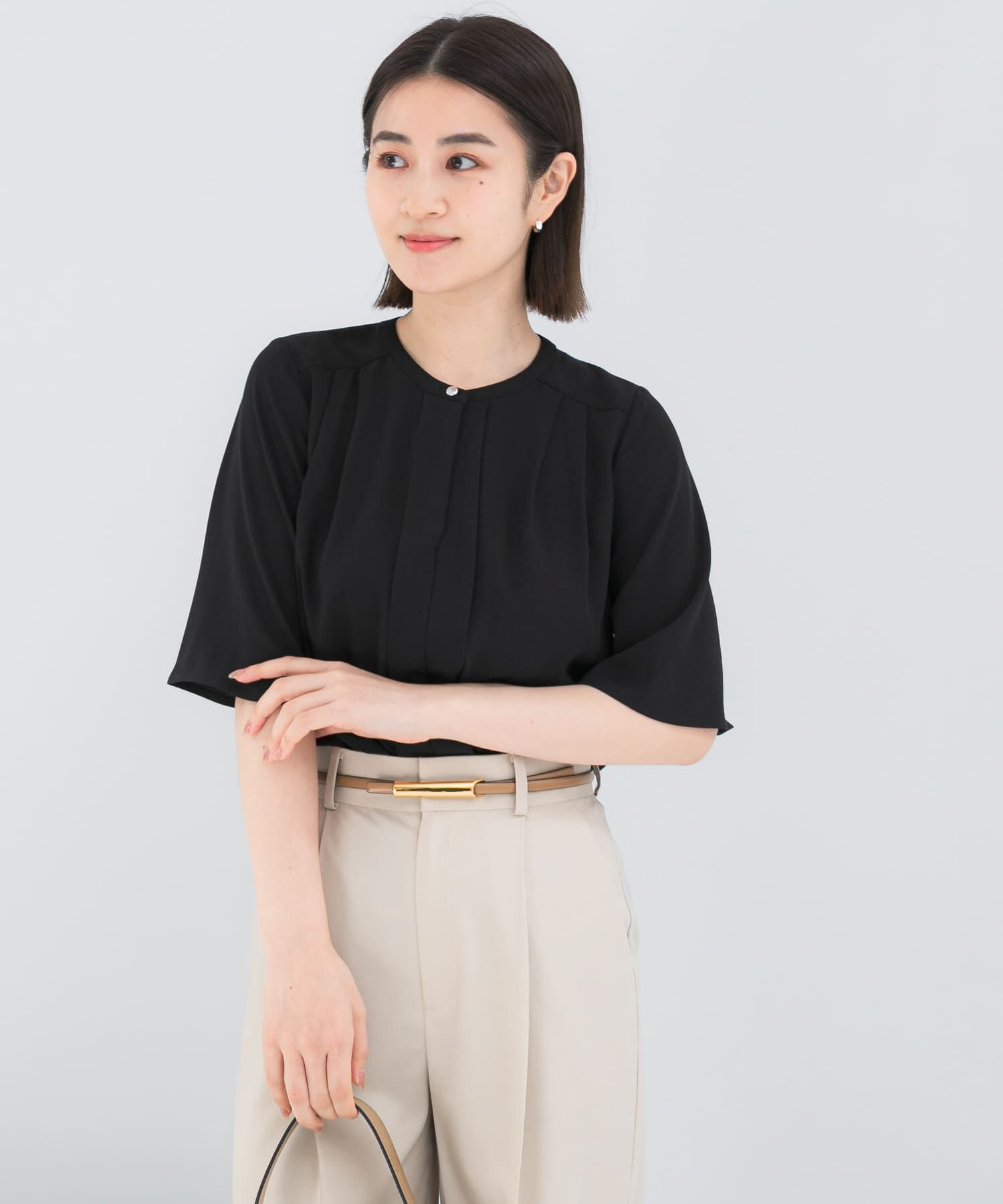 URBAN RESEARCH ROSSO「2WAYウォッシャブルフレアスリーブ ブラウス」|シャツ・ブラウス|