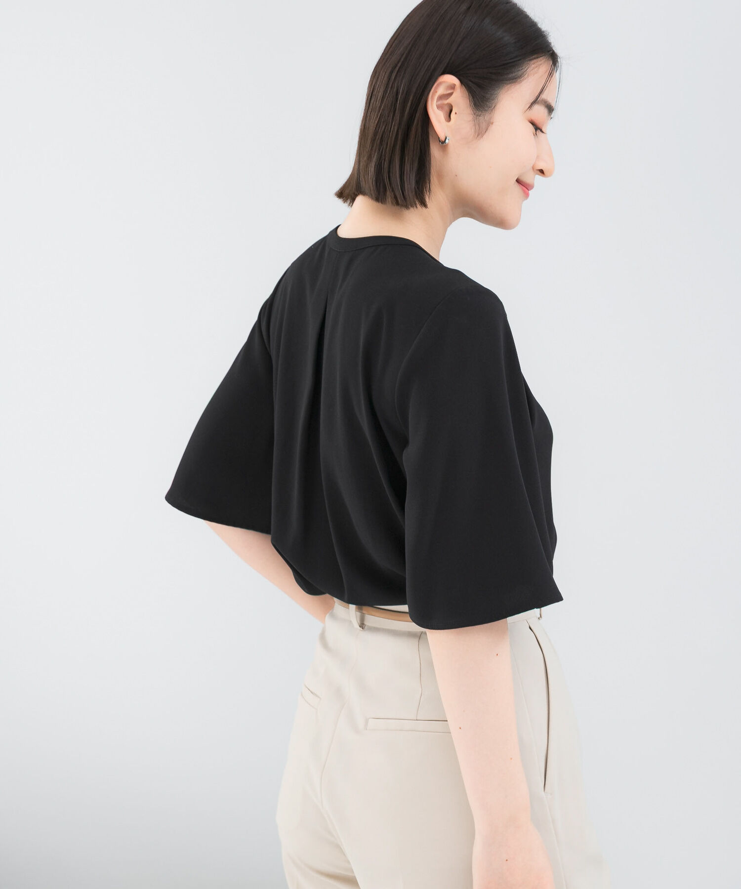 URBAN RESEARCH ROSSO「2WAYウォッシャブルフレアスリーブ ブラウス」|シャツ・ブラウス|