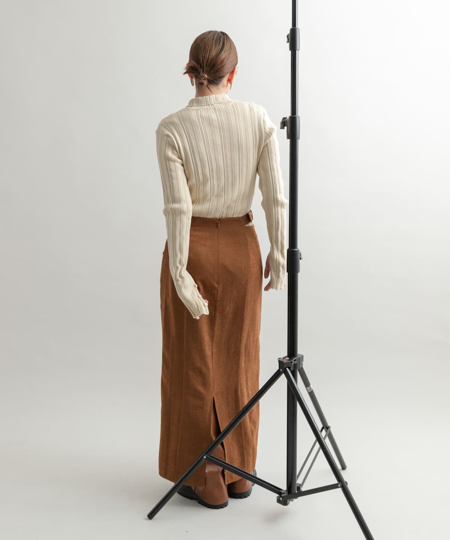  「ウエストオープンIラインスカート」|スカート|