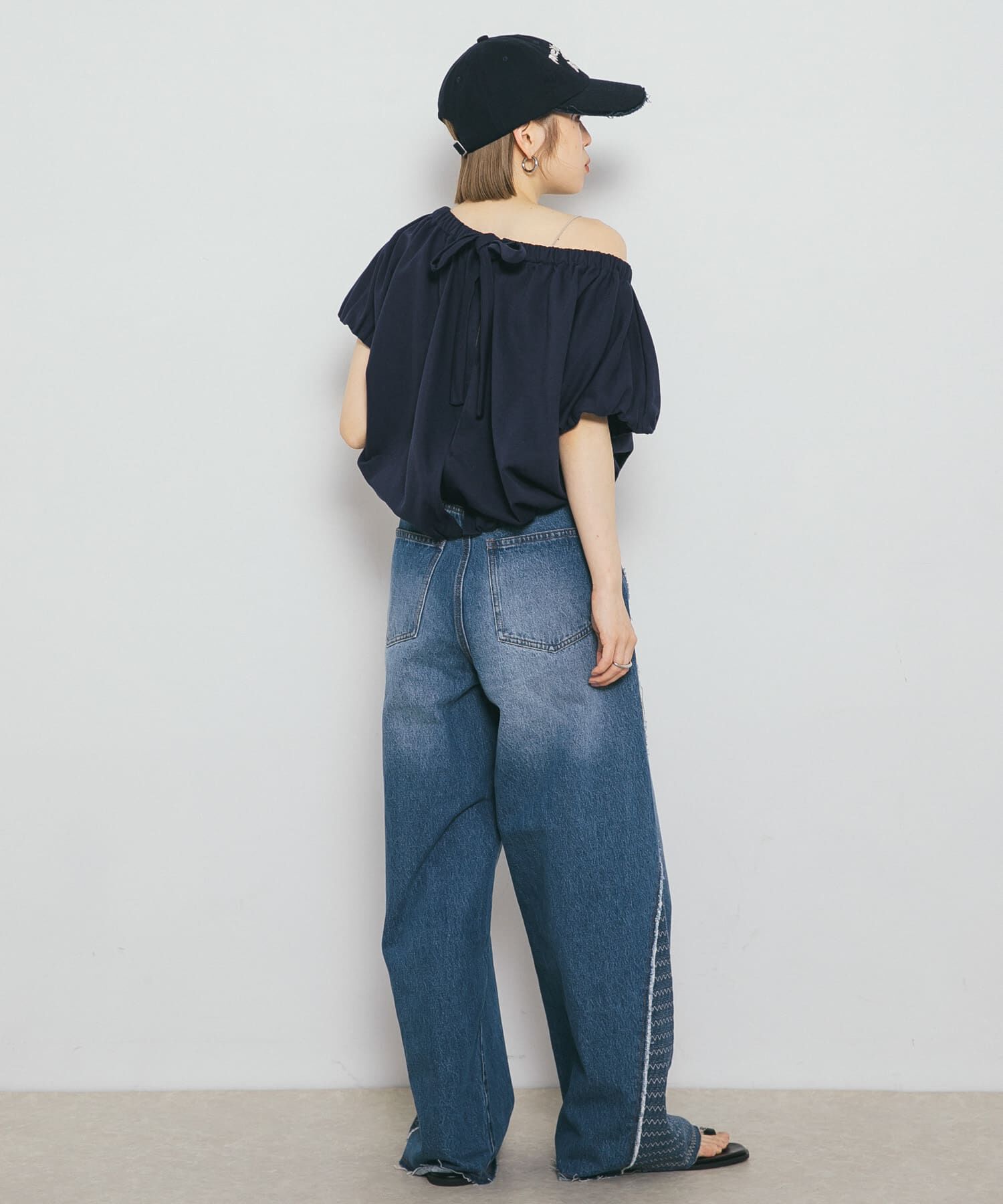  「リボンギャザースウェット」|スウェット・ジャージ|