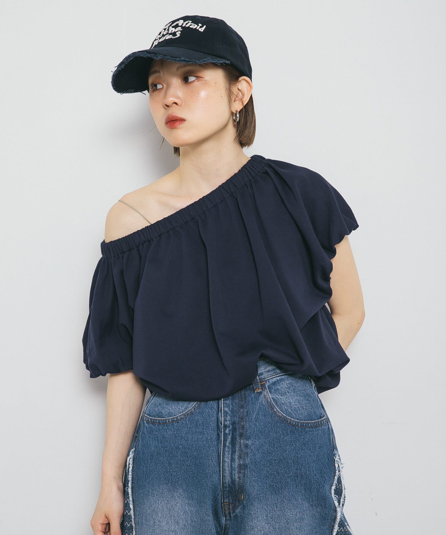  「リボンギャザースウェット」|スウェット・ジャージ|