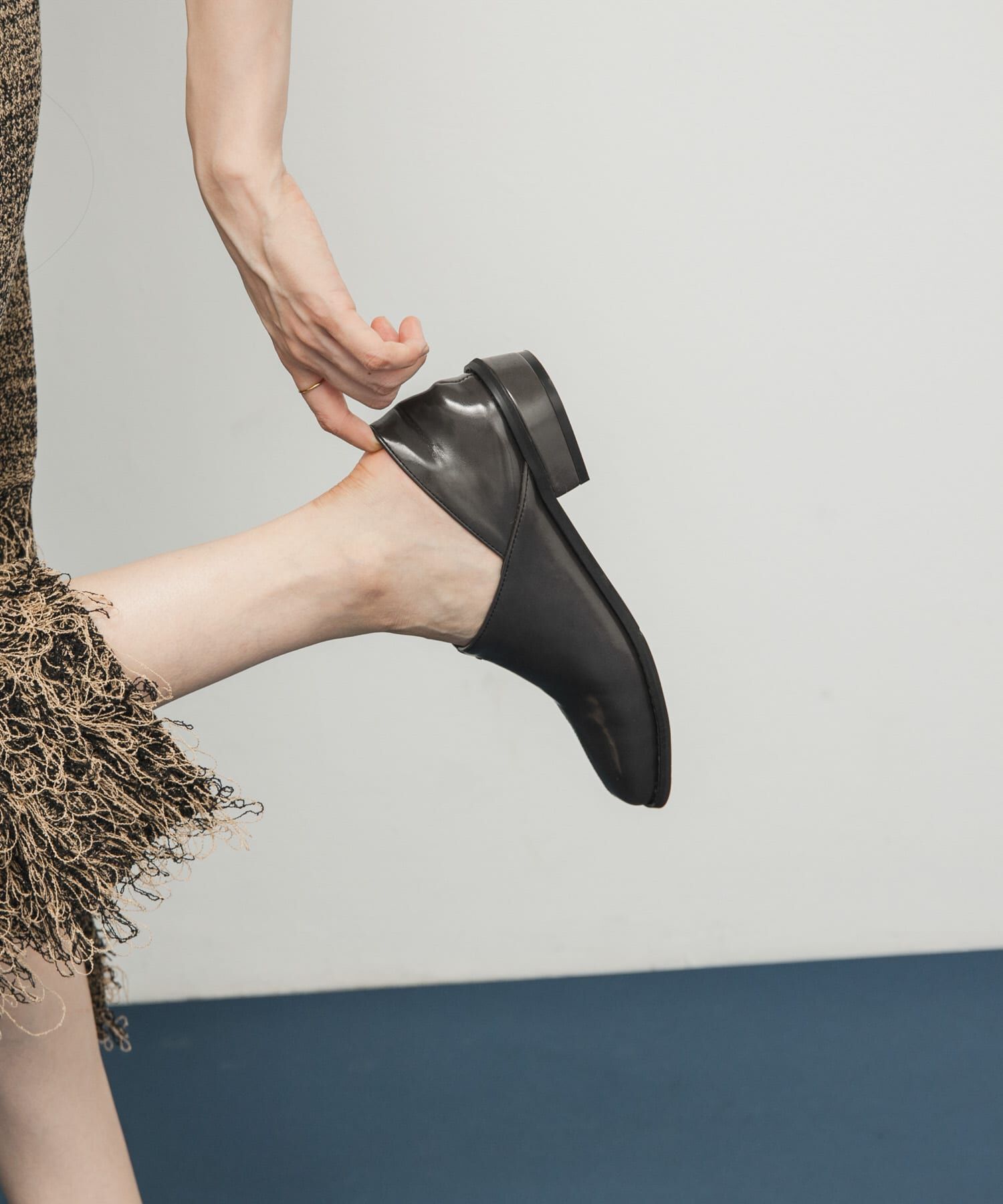  「センターステッチスクエアトゥスライドシューズ」|その他|