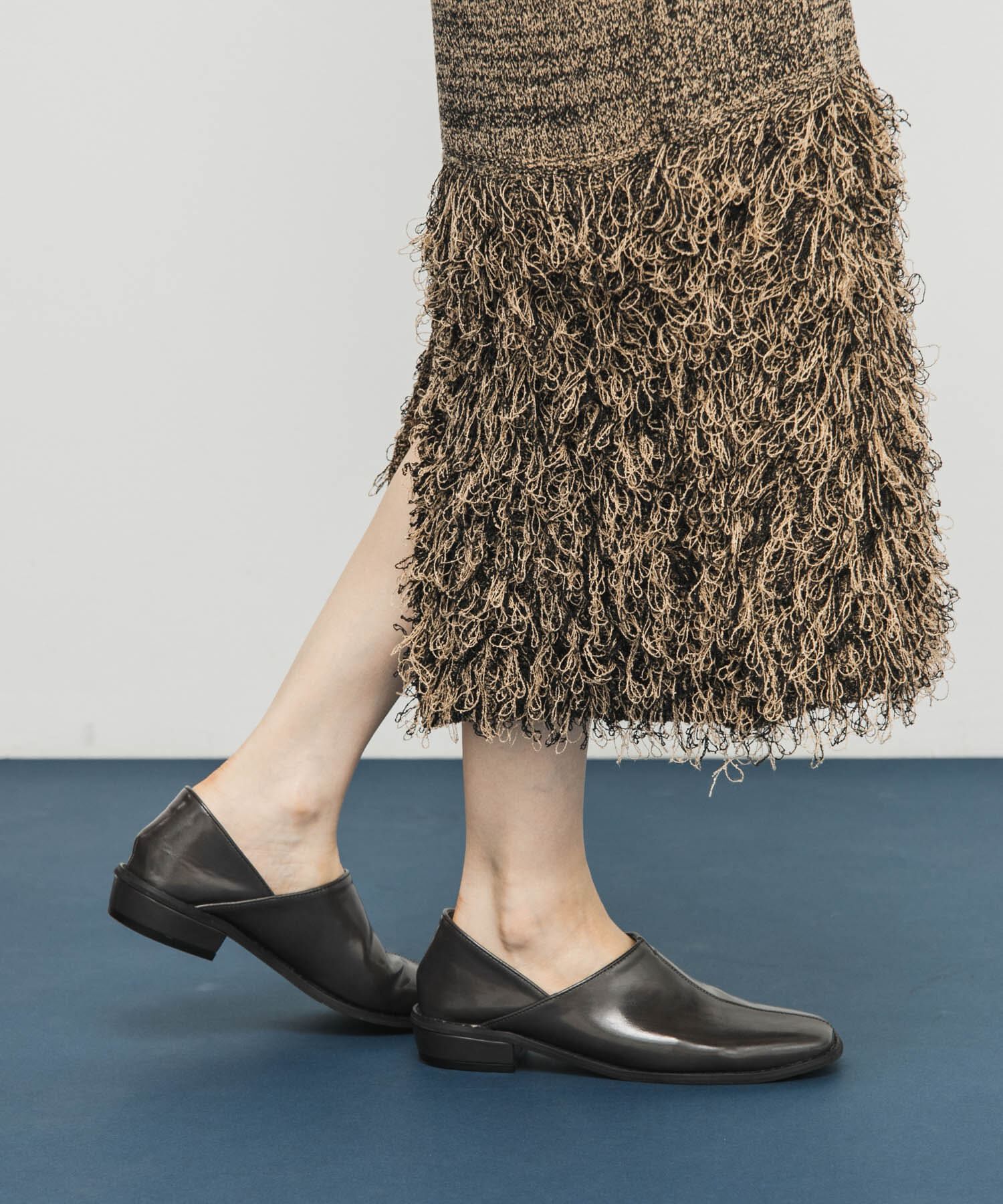  「センターステッチスクエアトゥスライドシューズ」|その他|