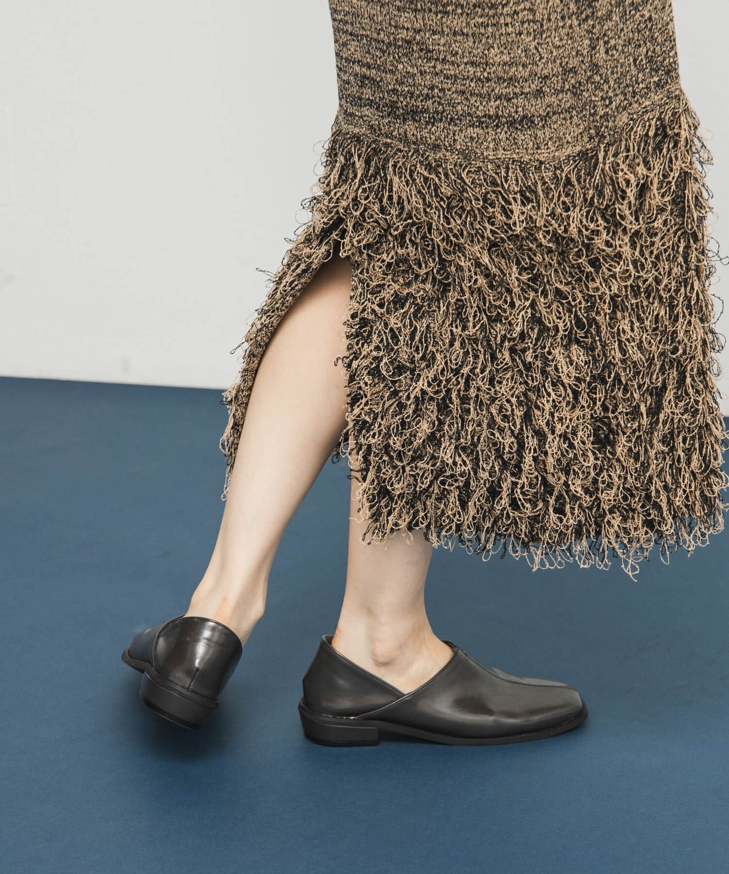  「センターステッチスクエアトゥスライドシューズ」|その他|