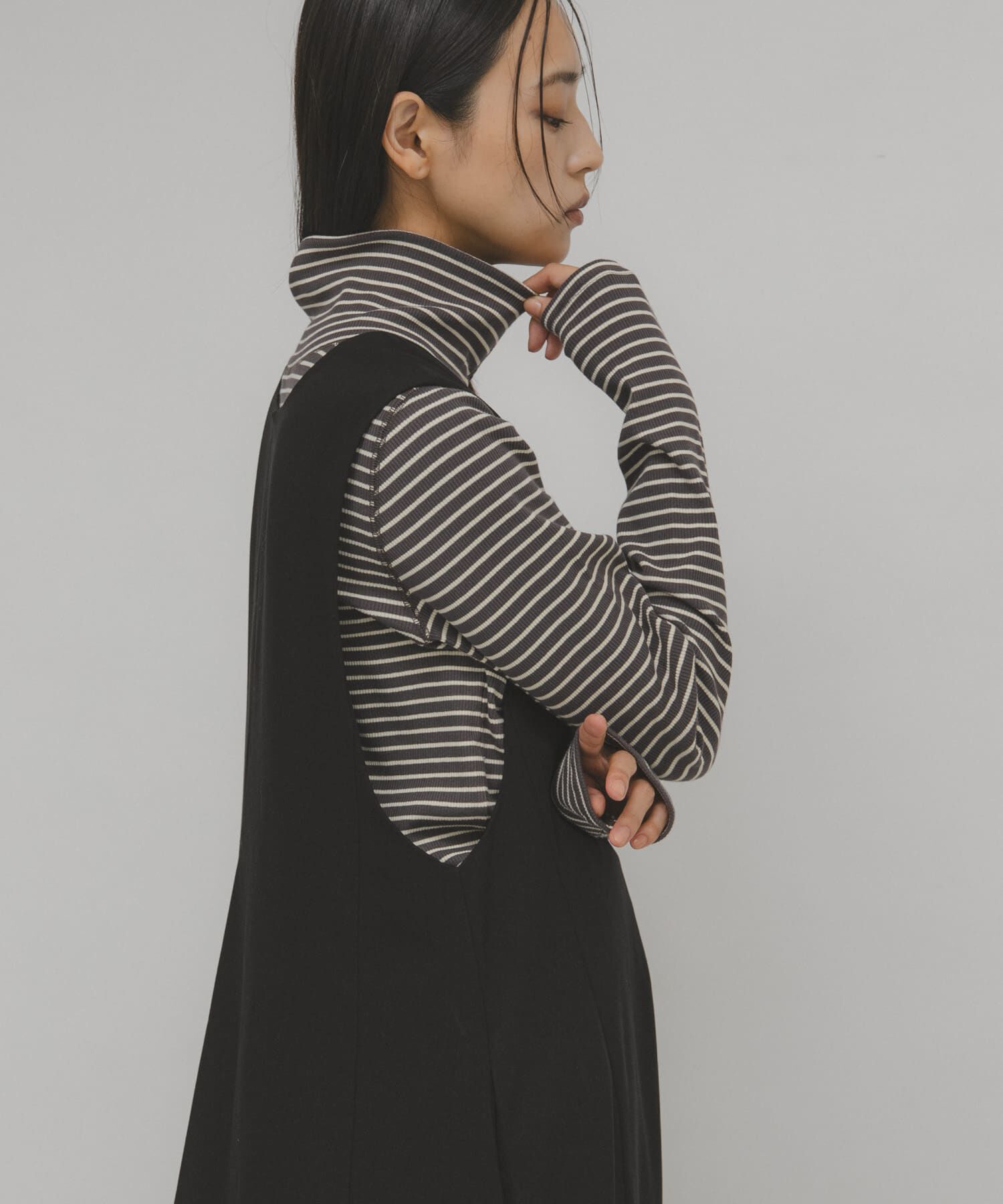  「タートルホックボーダートップス」|Tシャツ・カットソー|