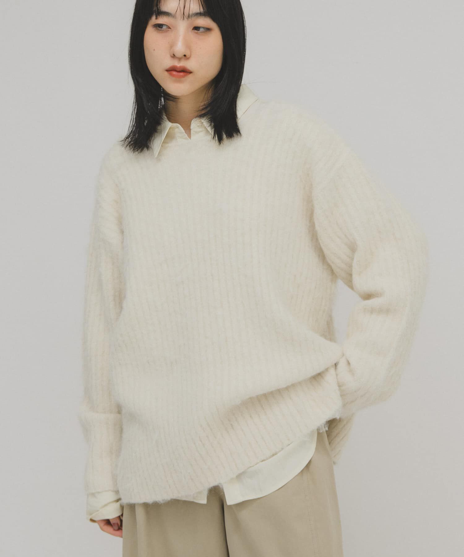  「シャギールーズリブニット」|ニット・セーター|