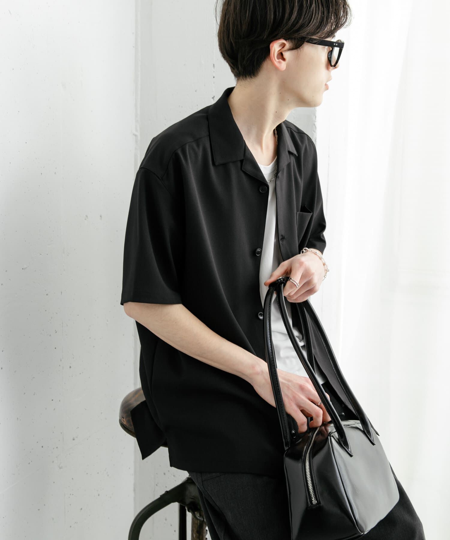 SENSE OF PLACE by URBAN RESEARCH「『ユニセックス』オープンカラールーズショートスリーブシャツ」|シャツ・ブラウス|