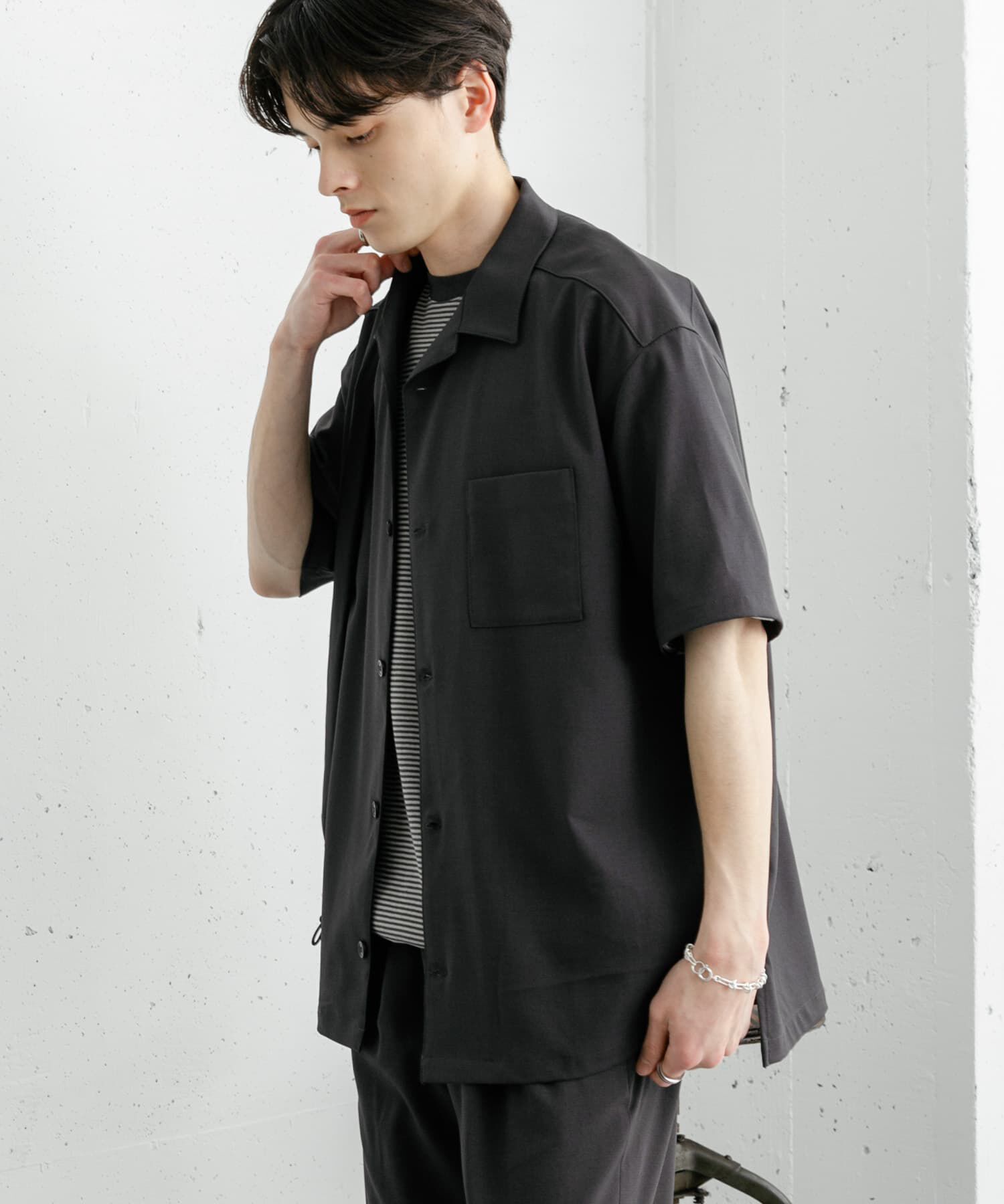 SENSE OF PLACE by URBAN RESEARCH「『ユニセックス』オープンカラールーズショートスリーブシャツ」|シャツ・ブラウス|