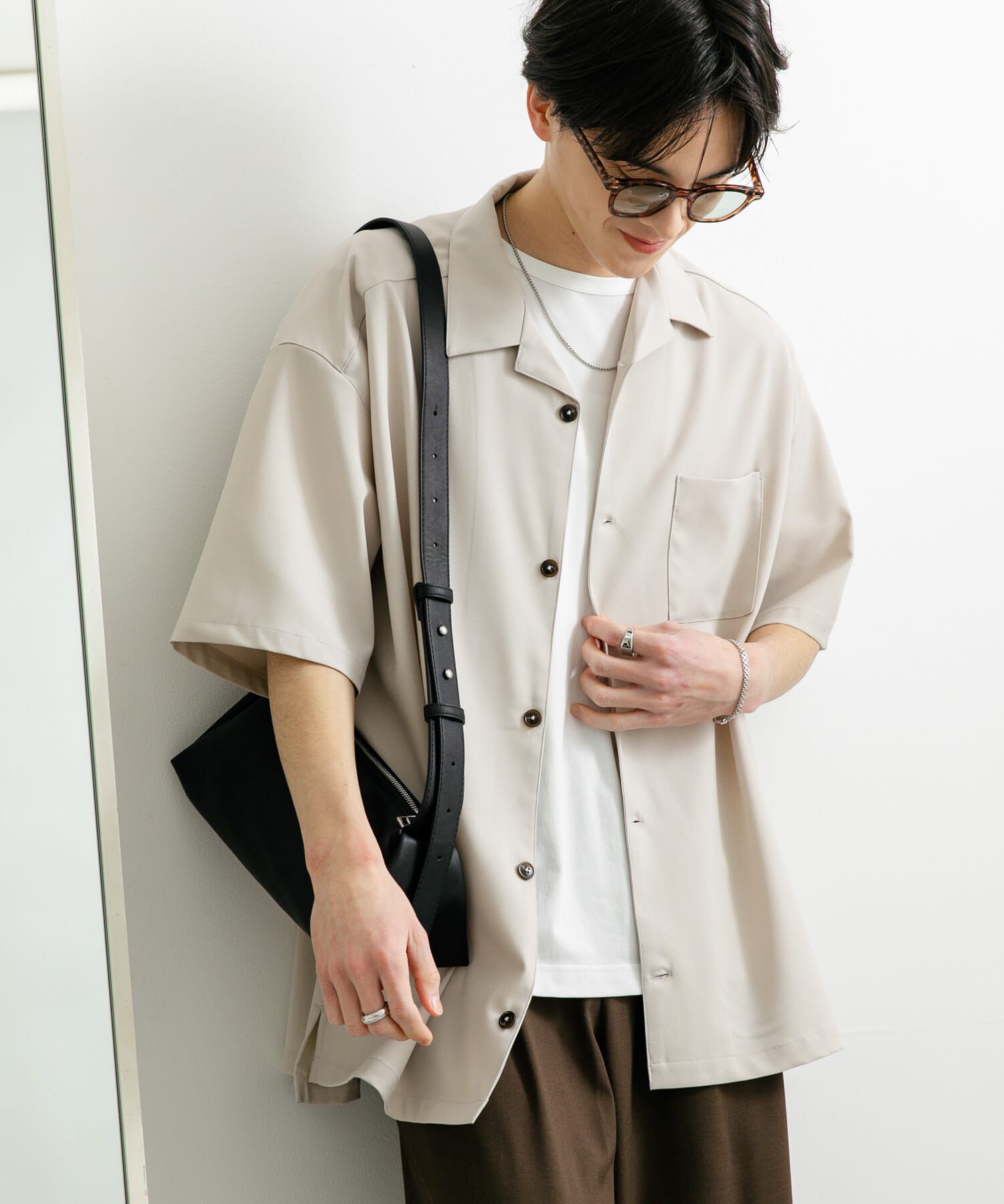 SENSE OF PLACE by URBAN RESEARCH「『ユニセックス』オープンカラールーズショートスリーブシャツ」|シャツ・ブラウス|