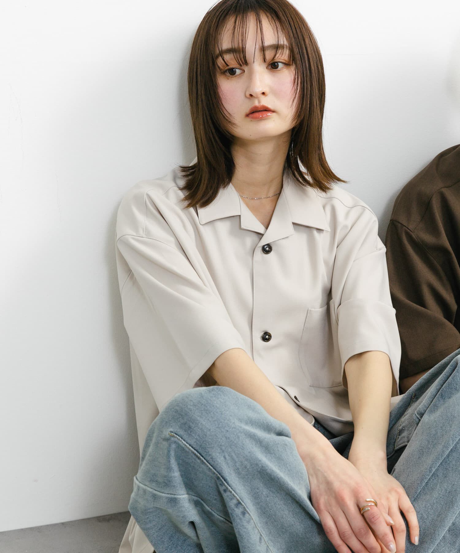 SENSE OF PLACE by URBAN RESEARCH「『ユニセックス』オープンカラールーズショートスリーブシャツ」|シャツ・ブラウス|