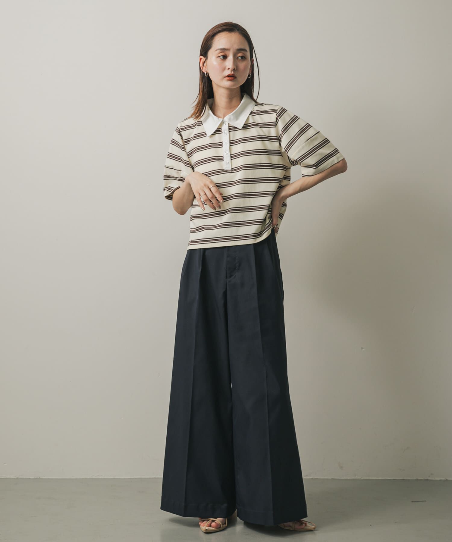 SENSE OF PLACE by URBAN RESEARCH「マルチボーダーカットポロシャツ」|ポロシャツ|