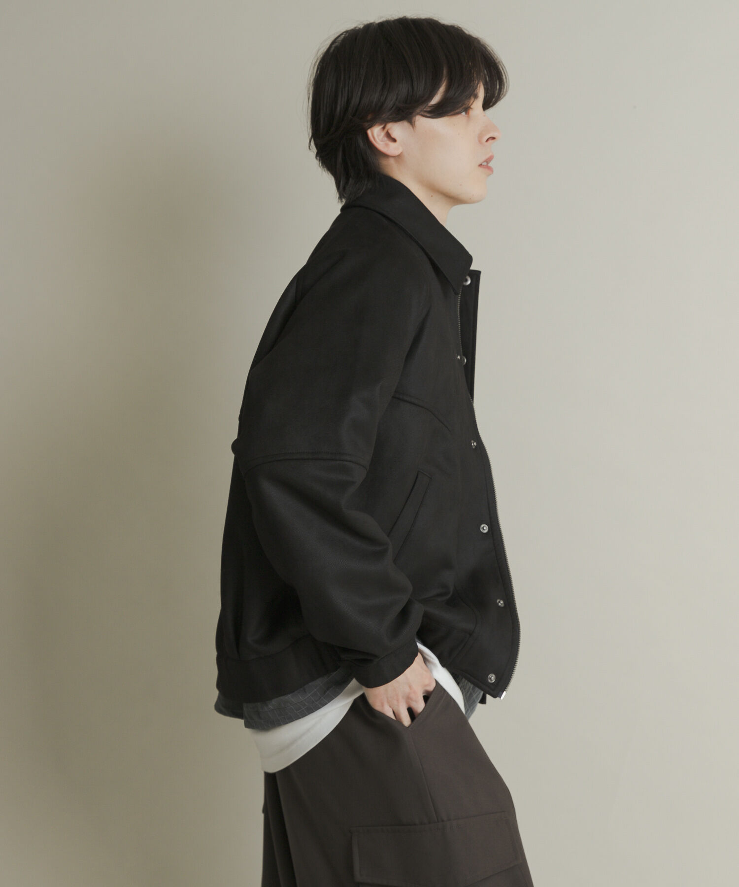 SENSE OF PLACE by URBAN RESEARCH「『ユニセックス』ツイルスエードタッチZIPブルゾン」|ブルゾン・スタジャン|