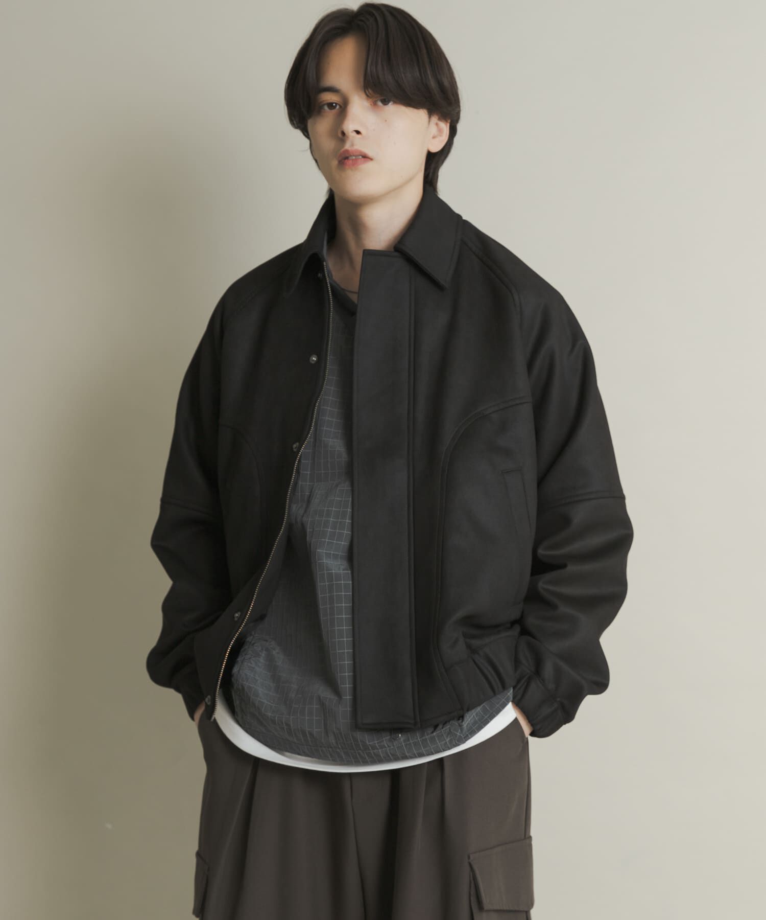 SENSE OF PLACE by URBAN RESEARCH「『ユニセックス』ツイルスエードタッチZIPブルゾン」|ブルゾン・スタジャン|