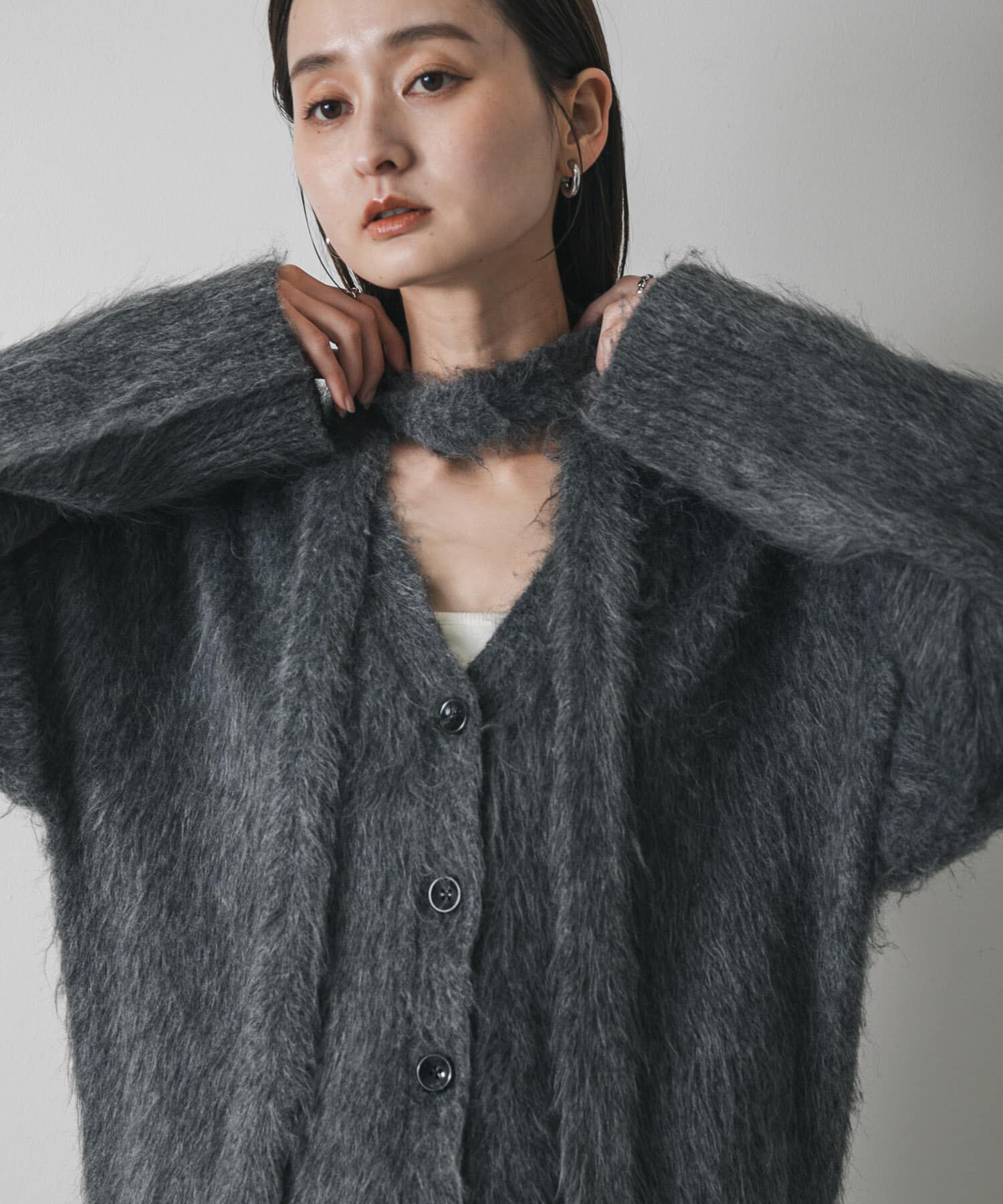 SENSE OF PLACE by URBAN RESEARCH「タイツキシャギーカーディガン」|カーディガン|