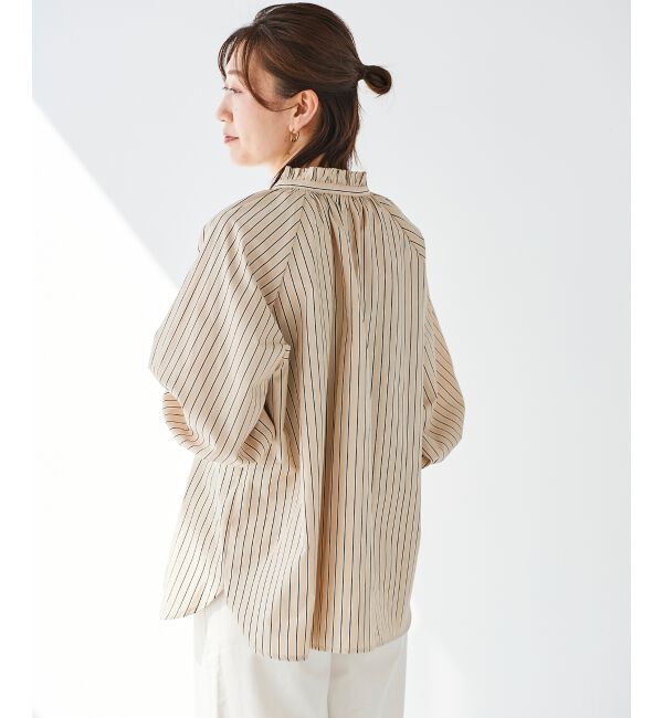 le.coeur blanc「フリルカラーボリュームスリーブブラウス」|シャツ・ブラウス|