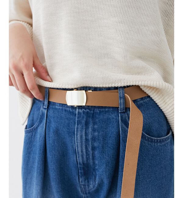 le.coeur blanc「レザーバックルベルト」|ベルト|