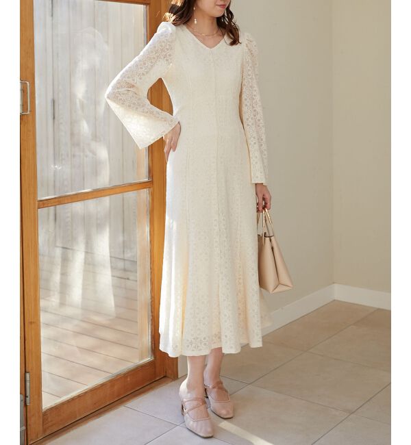 MAJESTICLEGON「レースロングワンピース」|ワンピース|