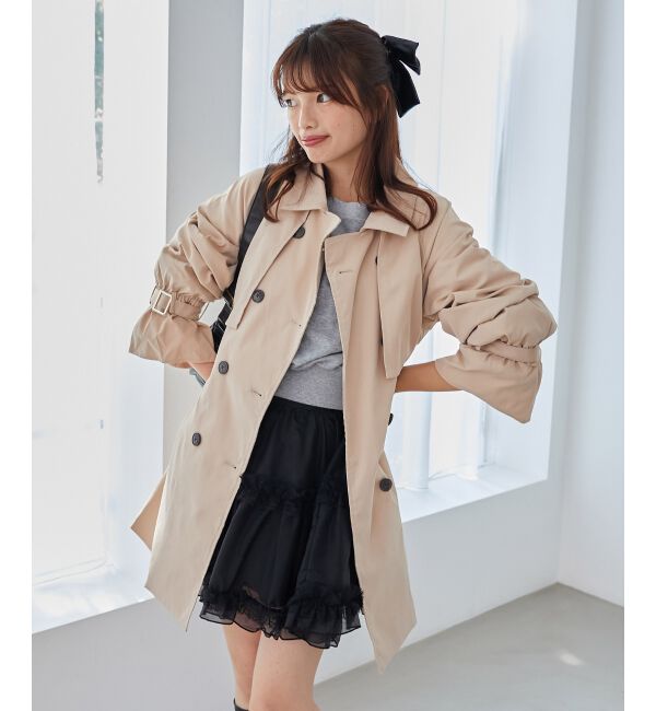 MAJESTICLEGON「ビット付ミディトレンチコート」|トレンチコート|