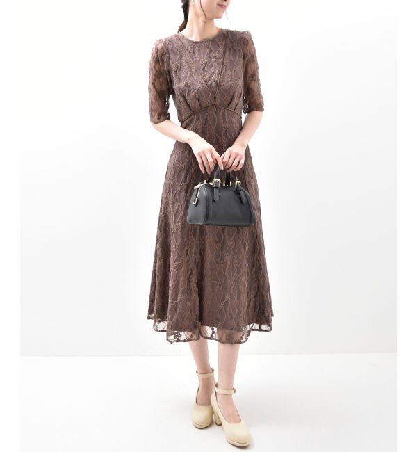 MAJESTICLEGON「パイピングモールレースドレス」|ドレス|