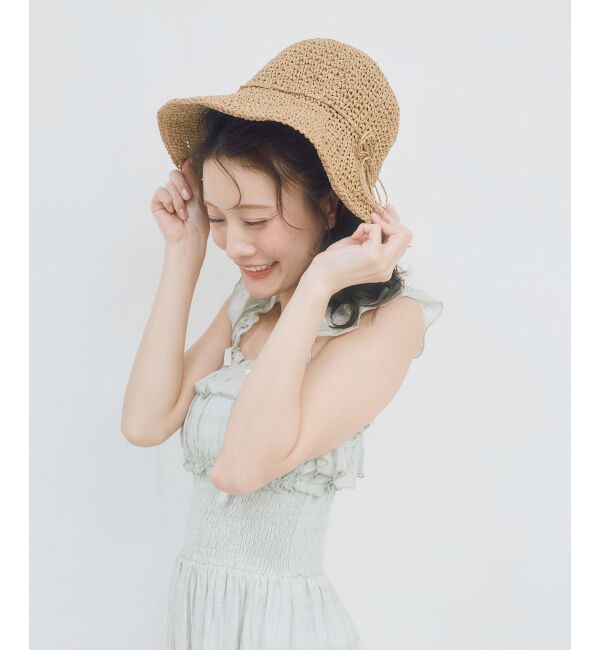  「シンプル細編みペーパーハット」|ハット|