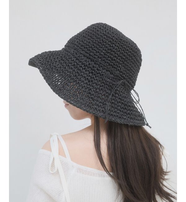  「シンプル細編みペーパーハット」|ハット|
