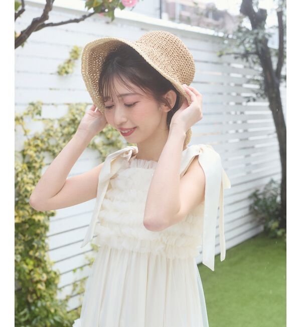  「ライン編みペーパーハット」|ハット|