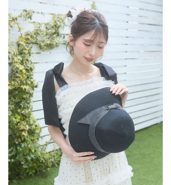  「ウォッシャブルラメリボンハット」|ハット|