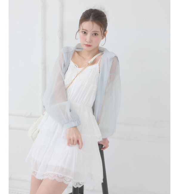  「エアリーシアーフードブルゾン」|シャツ・ブラウス|