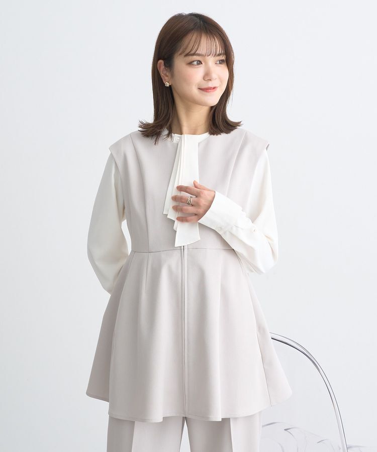 earth music&ecology「ペプラムジップジレ」|ベスト・ジレ|