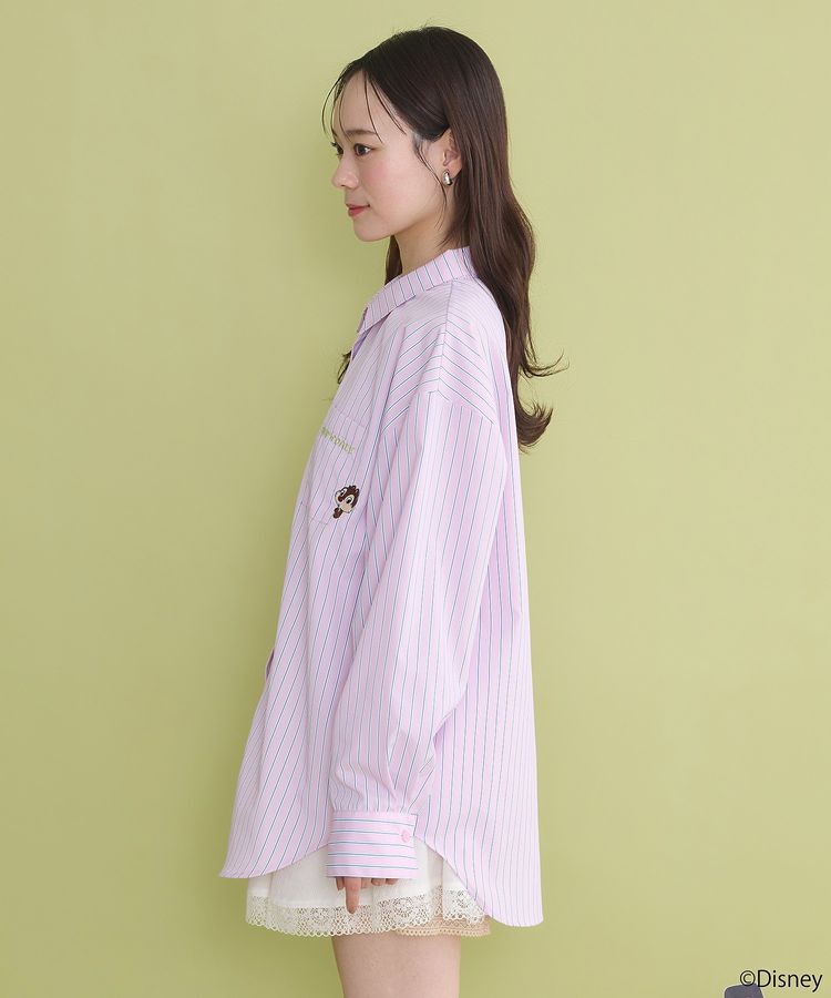 earth music&ecology「チップ&デール/ストライプシャツ」|シャツ・ブラウス|