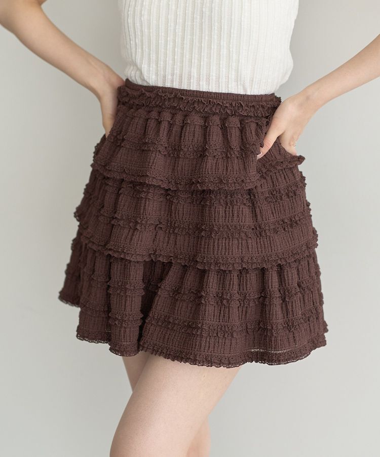 earth music&ecology「フリフリミニスカート」|スカート|