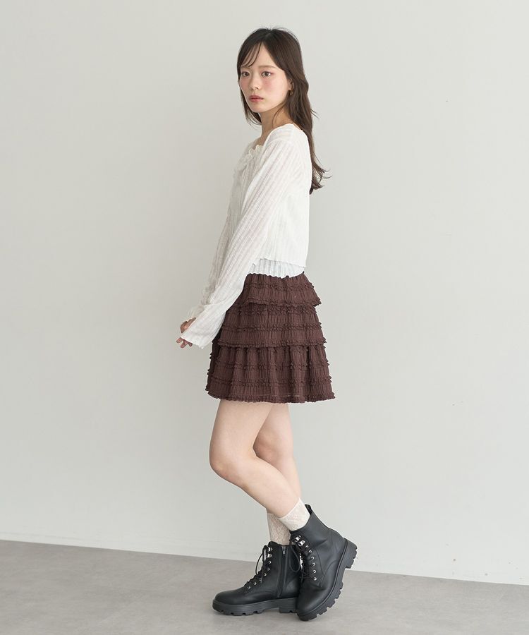 earth music&ecology「フリフリミニスカート」|スカート|