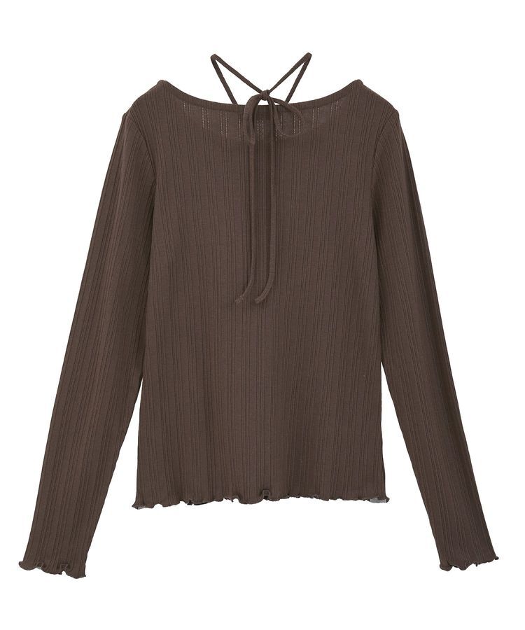 earth music&ecology「チェーンリブホルターネックプルオーバー」|Tシャツ・カットソー|