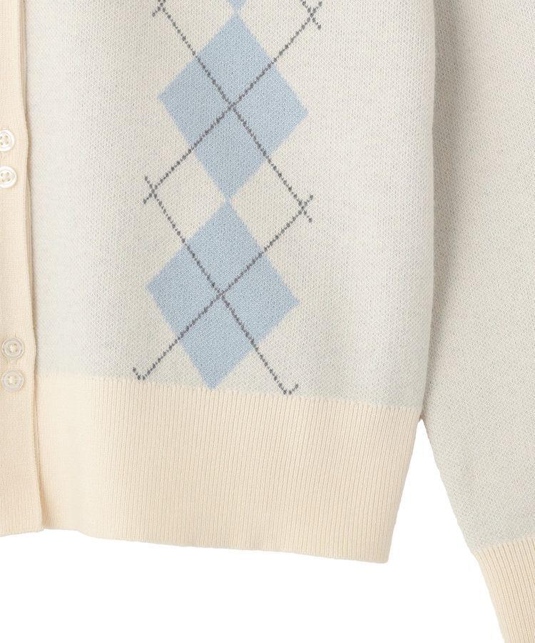 earth music&ecology「アーガイルニットカーディガン」|カーディガン|