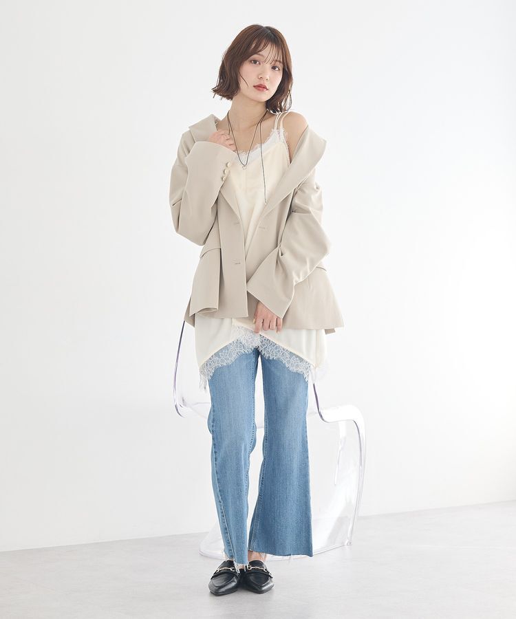 earth music&ecology「ランジェリーライクレースキャミ」|キャミソール|