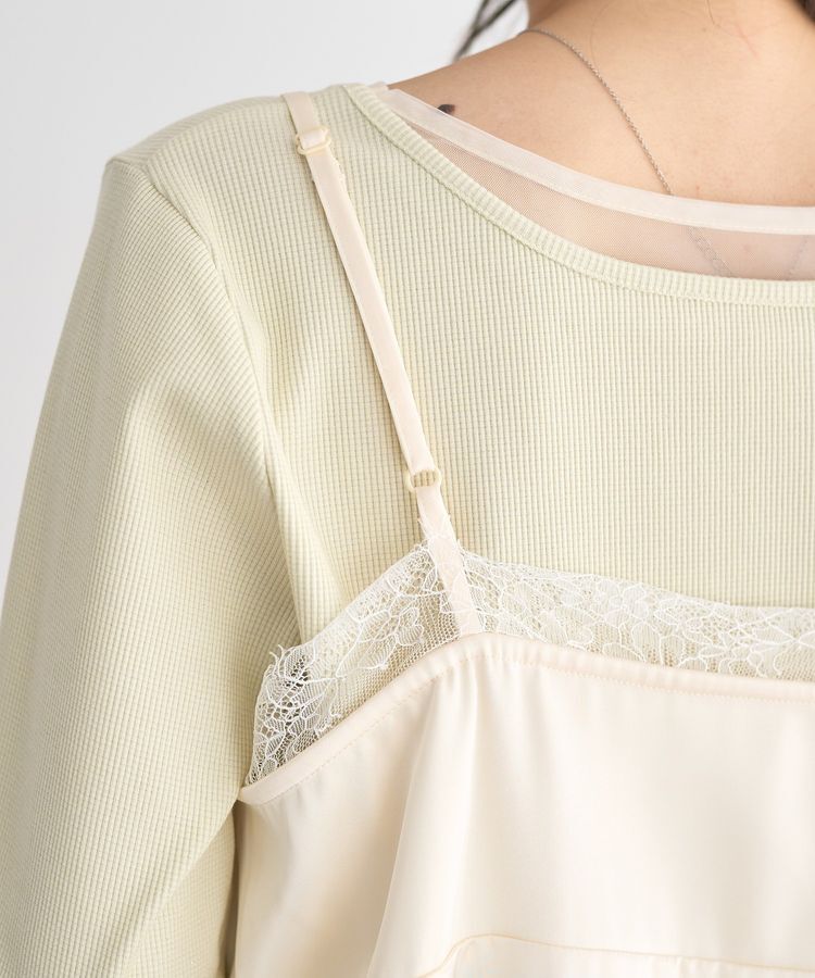 earth music&ecology「ランジェリーライクレースキャミ」|キャミソール|