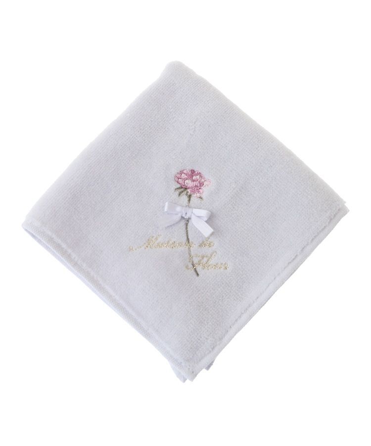 Maison de FLEUR「ローズ刺繍タオルハンカチ」|ハンカチ|