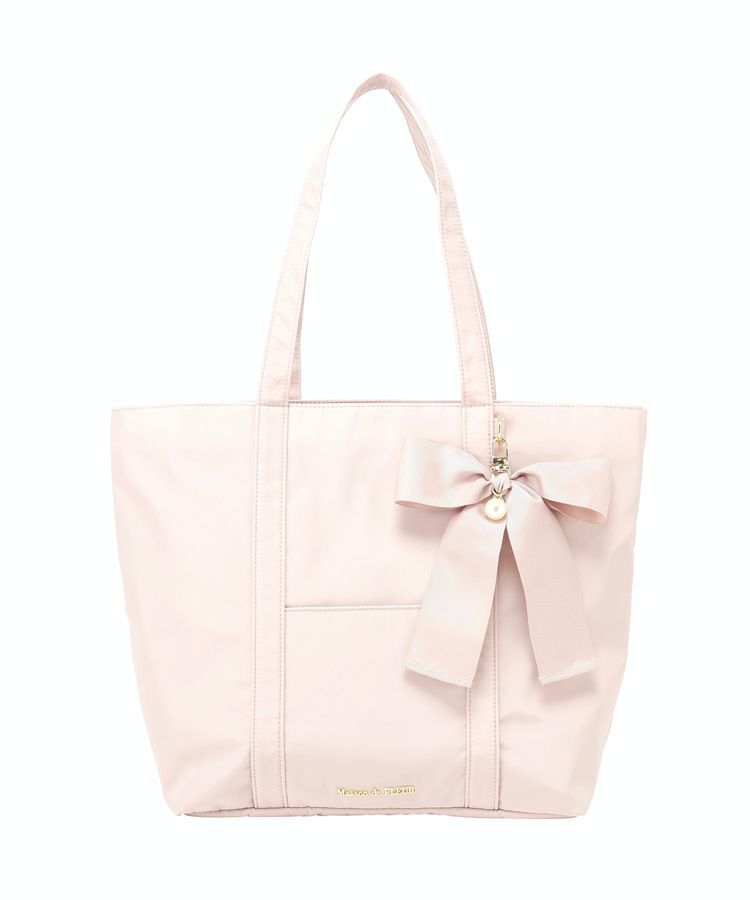 Maison de FLEUR「リボンチャーム付きマルチポケットトートバッグ」|トートバッグ|