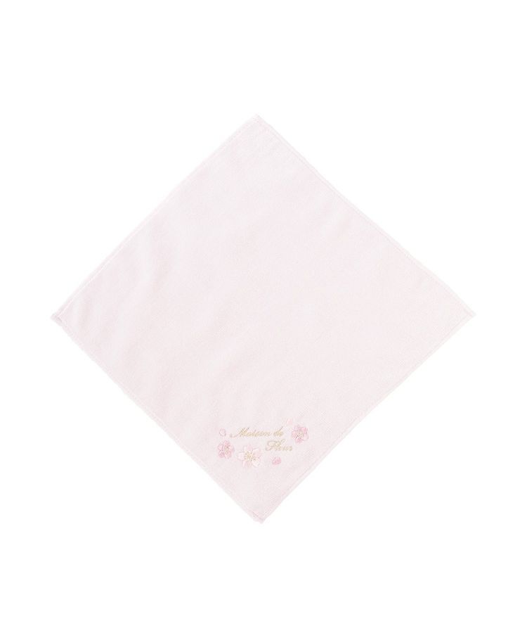 Maison de FLEUR「サクラ刺繍タオルハンカチ」|ハンカチ|