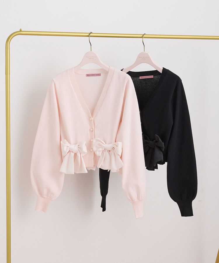Maison de FLEUR Petite Robe「リボンカーディガン」|カーディガン|