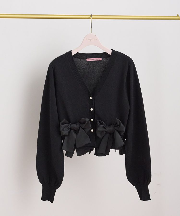 Maison de FLEUR Petite Robe「リボンカーディガン」|カーディガン|