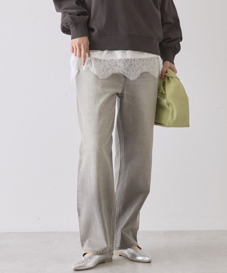 AMERICAN HOLIC「ルーズストレートデニムパンツ」|デニム|Gray
