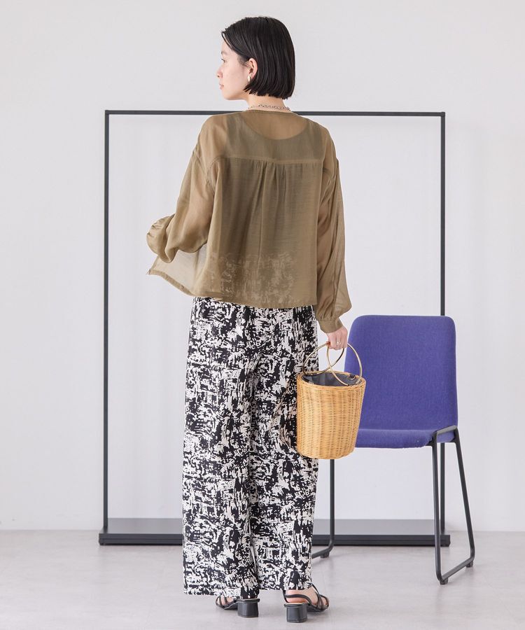 AMERICAN HOLIC「【WEB限定】ノーカラーシアーZIPブルゾン」|ブルゾン・スタジャン|