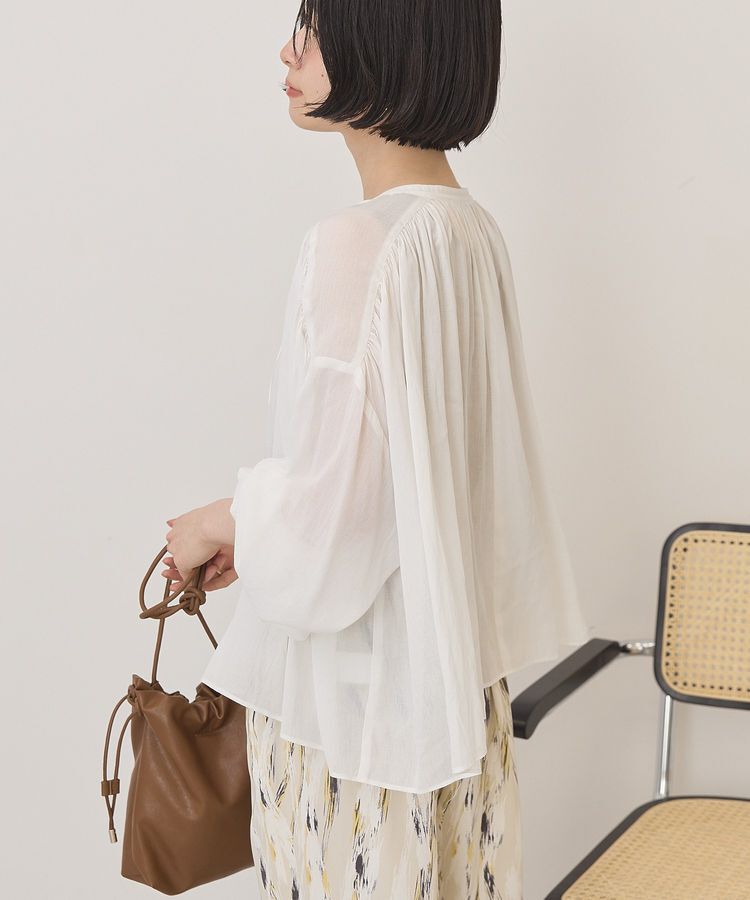 AMERICAN HOLIC「スキッパーギャザーブラウス」|シャツ・ブラウス|