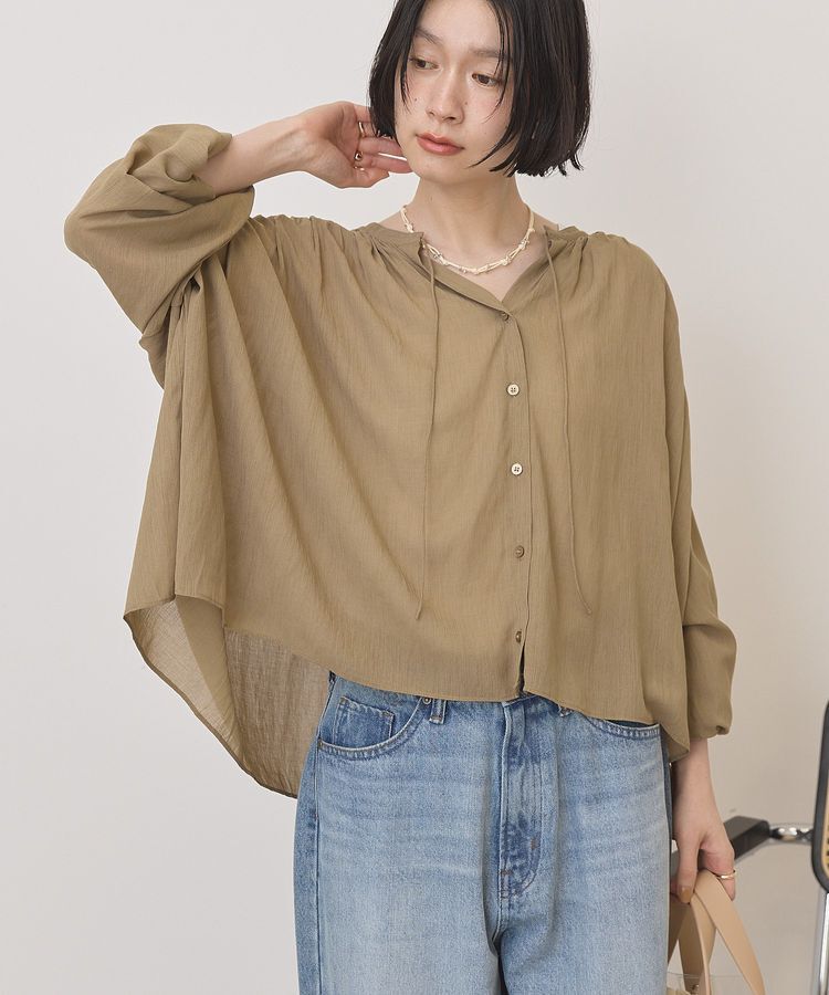 AMERICAN HOLIC「スキッパーギャザーブラウス」|シャツ・ブラウス|