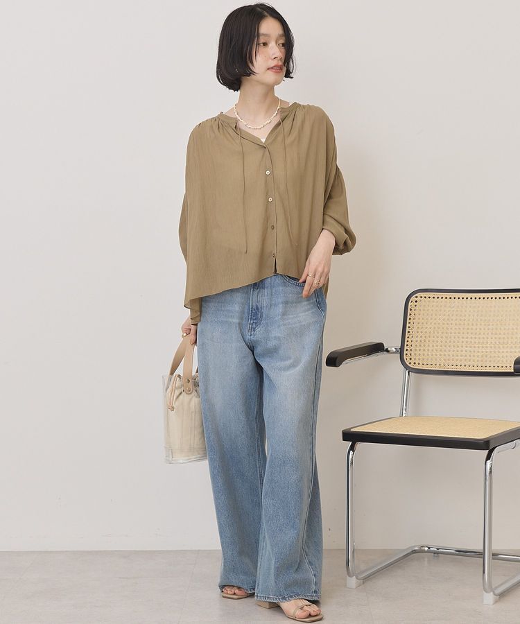 AMERICAN HOLIC「スキッパーギャザーブラウス」|シャツ・ブラウス|