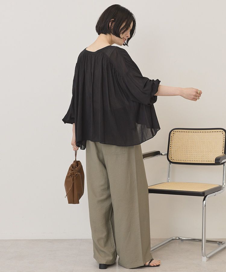 AMERICAN HOLIC「スキッパーギャザーブラウス」|シャツ・ブラウス|