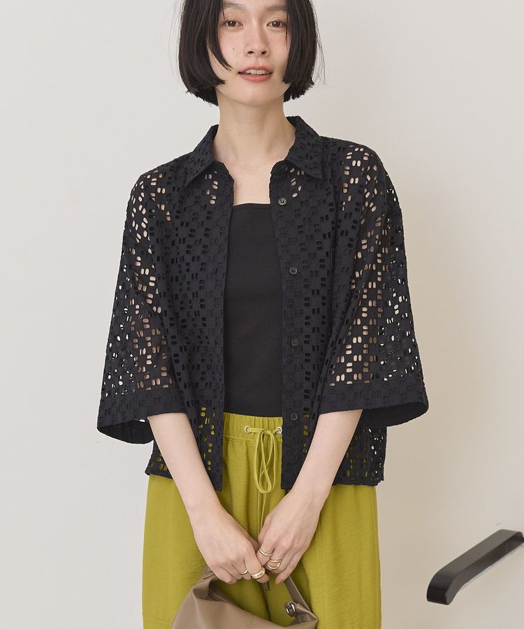 AMERICAN HOLIC「刺繍ショート半袖シャツ」|シャツ・ブラウス|